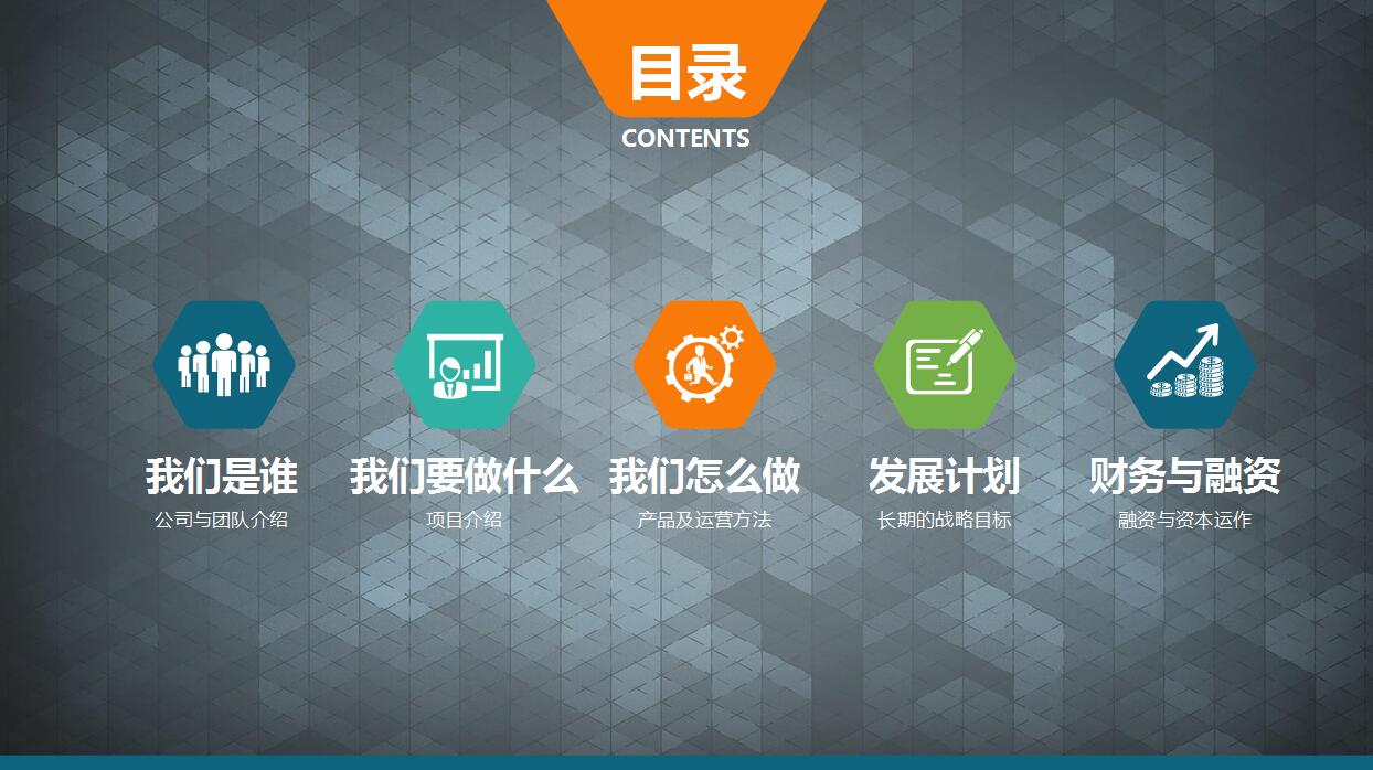 创意科技商务扁平化工作总结ppt模板