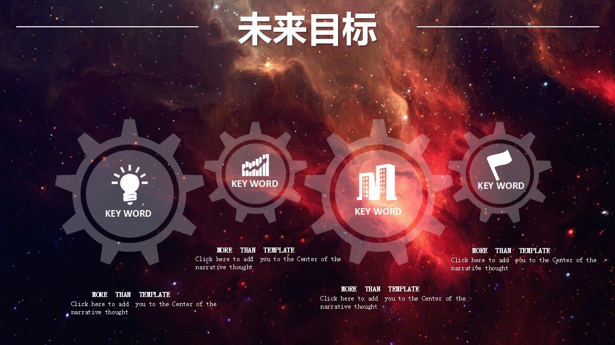 绚丽星空商务工作汇报ppt模板
