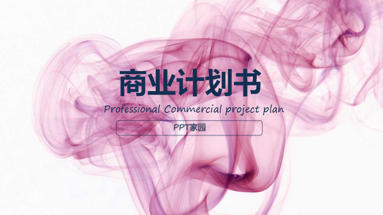 时尚唯美商业计划书ppt模板