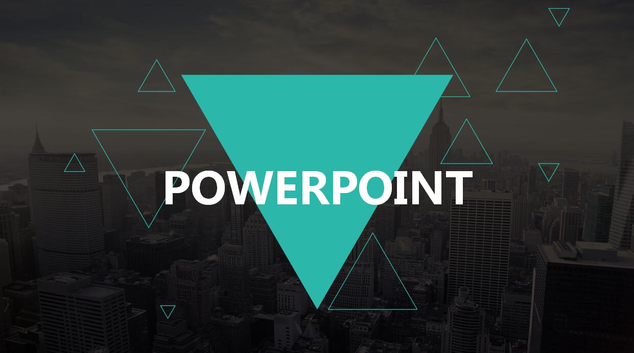 低多边形ios风格工作汇报ppt模板