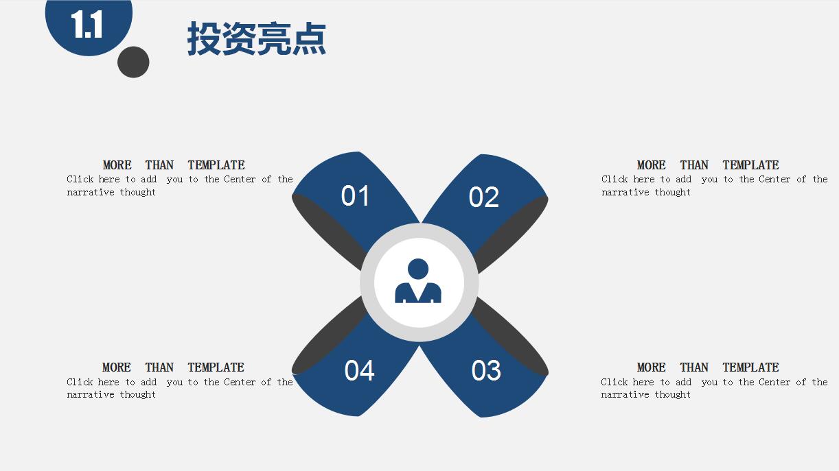 蓝色商务金融投资策划书ppt模板