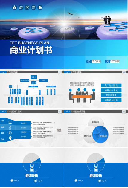 商务精美商业计划书ppt模板