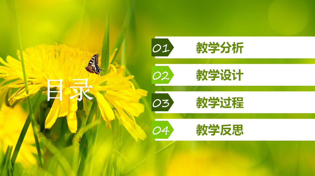 文艺清爽教师说课通用ppt模板