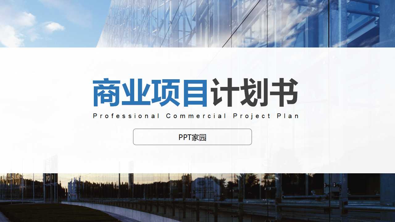 精美简约商业项目计划书ppt模板