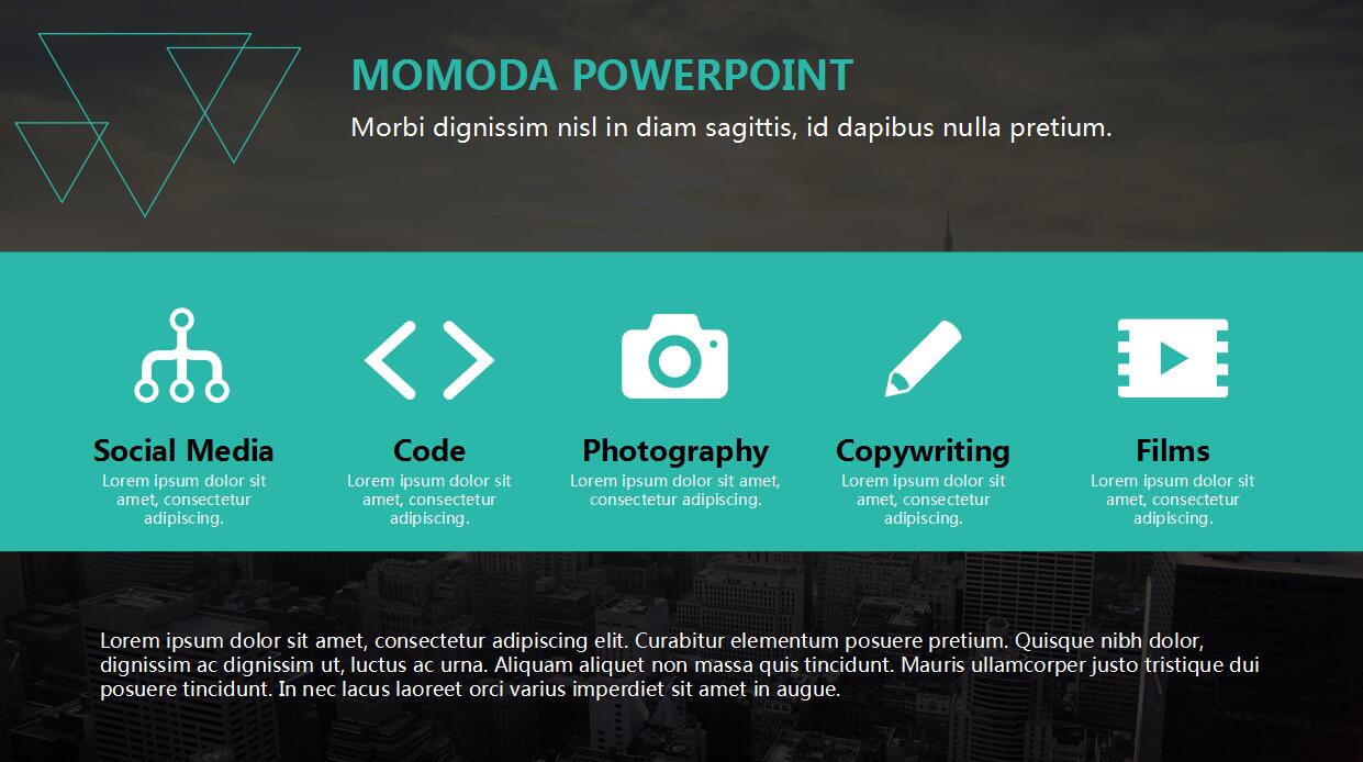低多边形ios风格工作汇报ppt模板