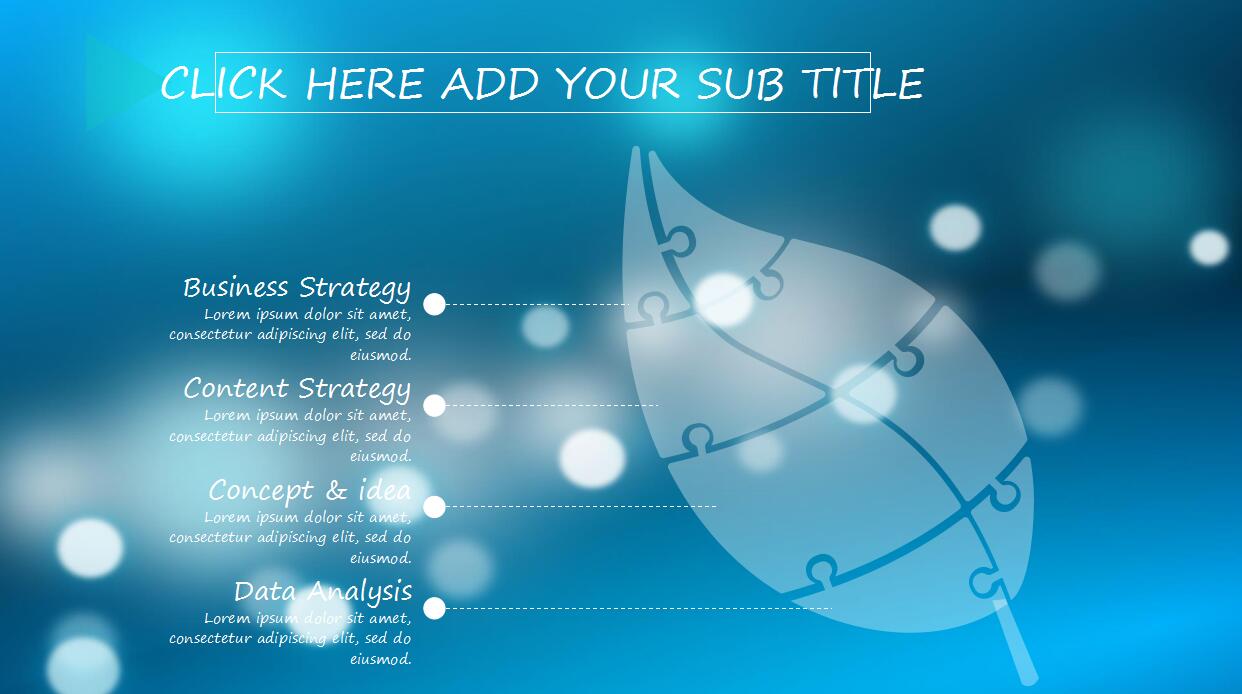 蓝色简约ios风格工作总结ppt模板