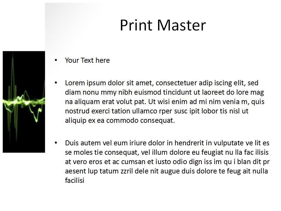 黑色背景绿色电波医疗类PPT模板下载