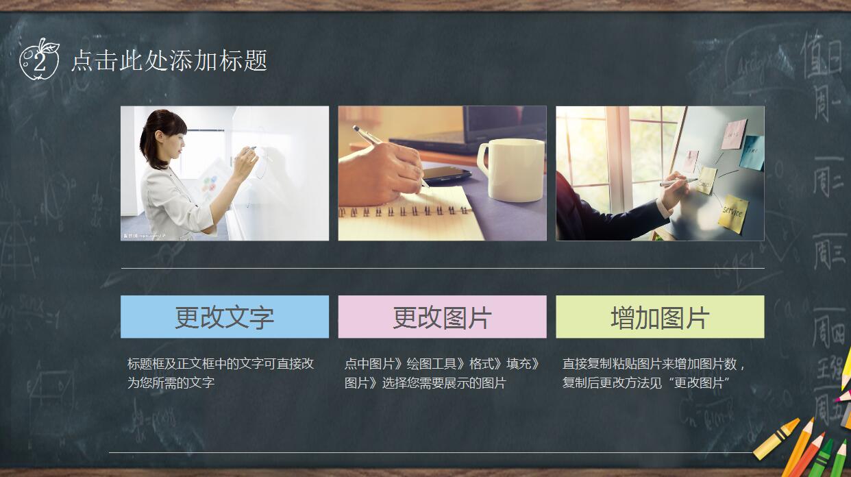 唯美黑板风教育培训ppt模板