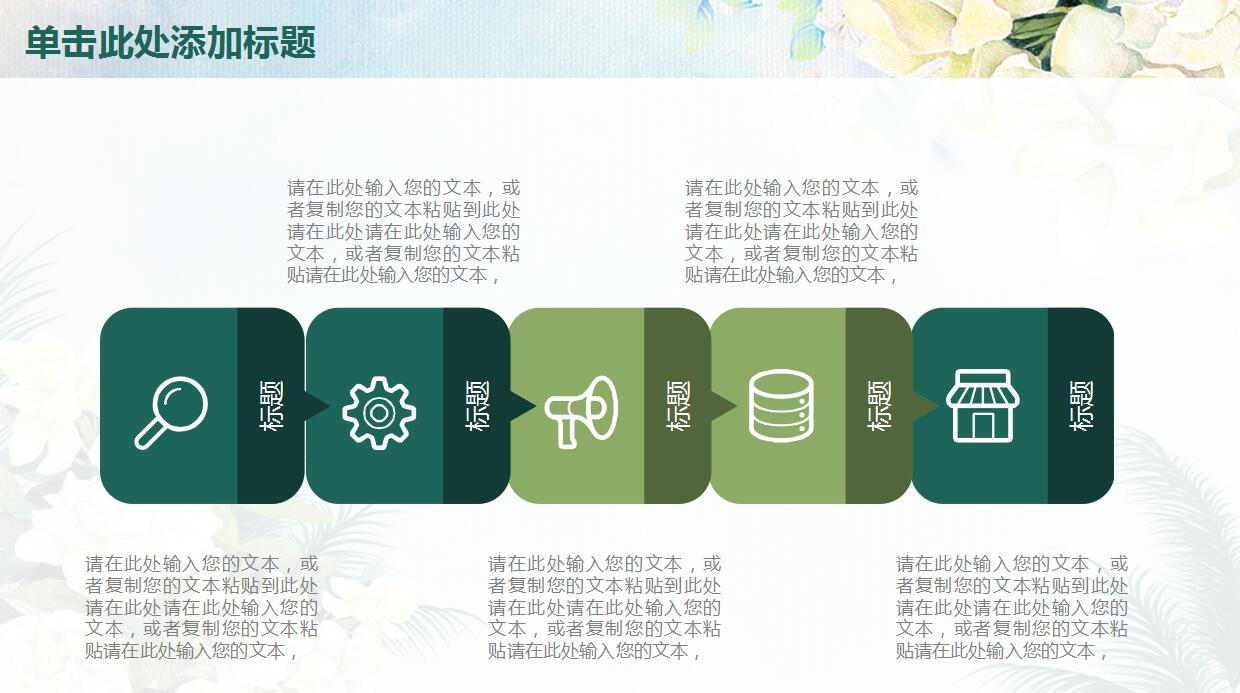 精美文艺清新年终总结ppt模板