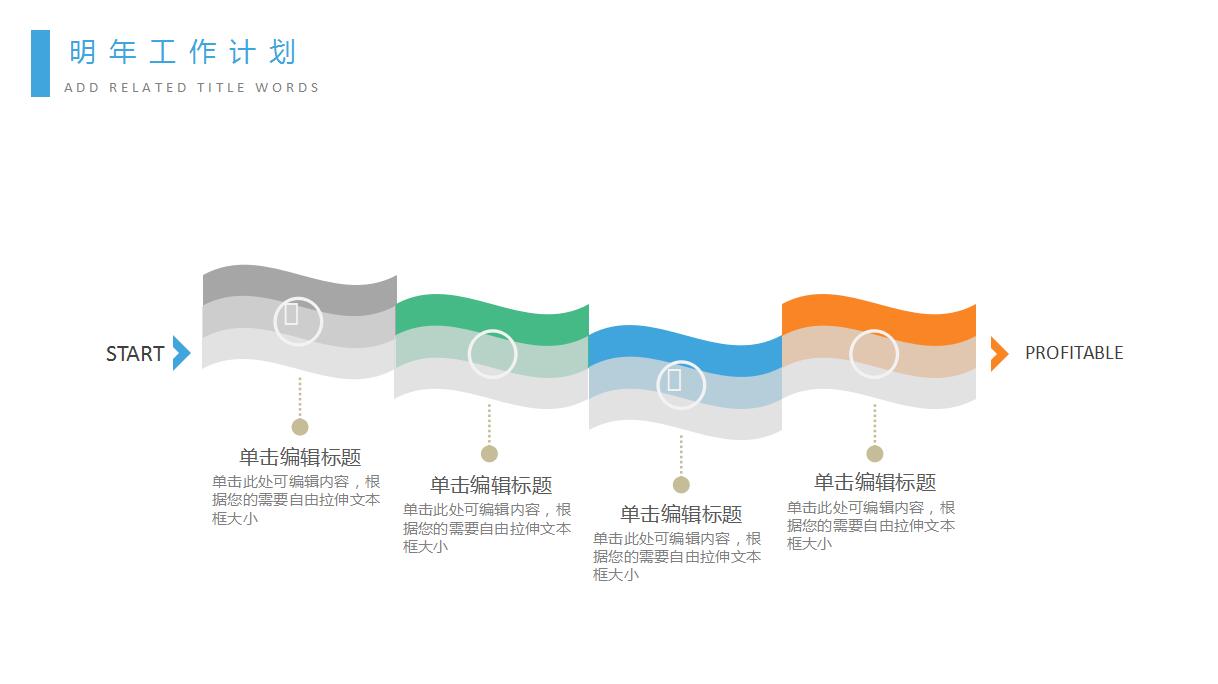 白色简约互联网行业会议ppt模板