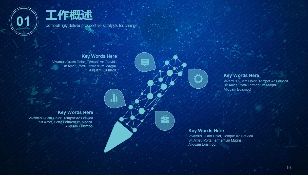 商务科技个人工作汇报ppt模板