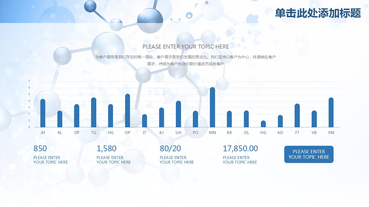 显蓝色淡雅宠物医疗PPT模板
