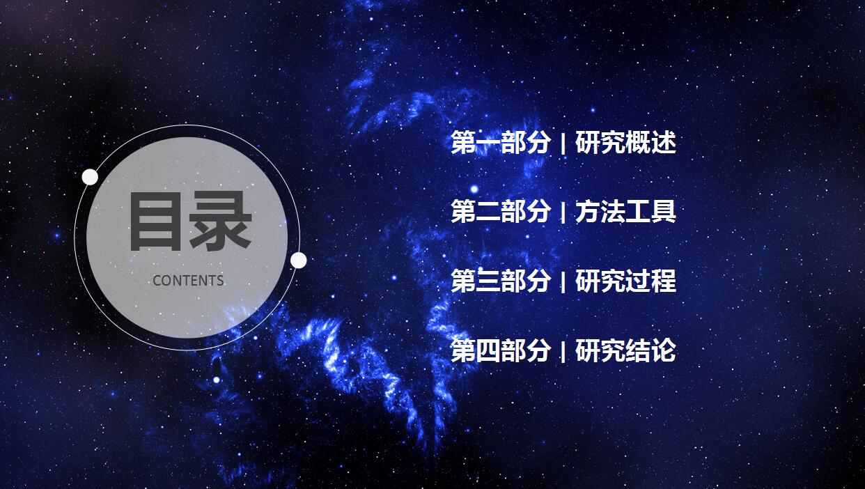 蓝色星空毕业设计ppt模板