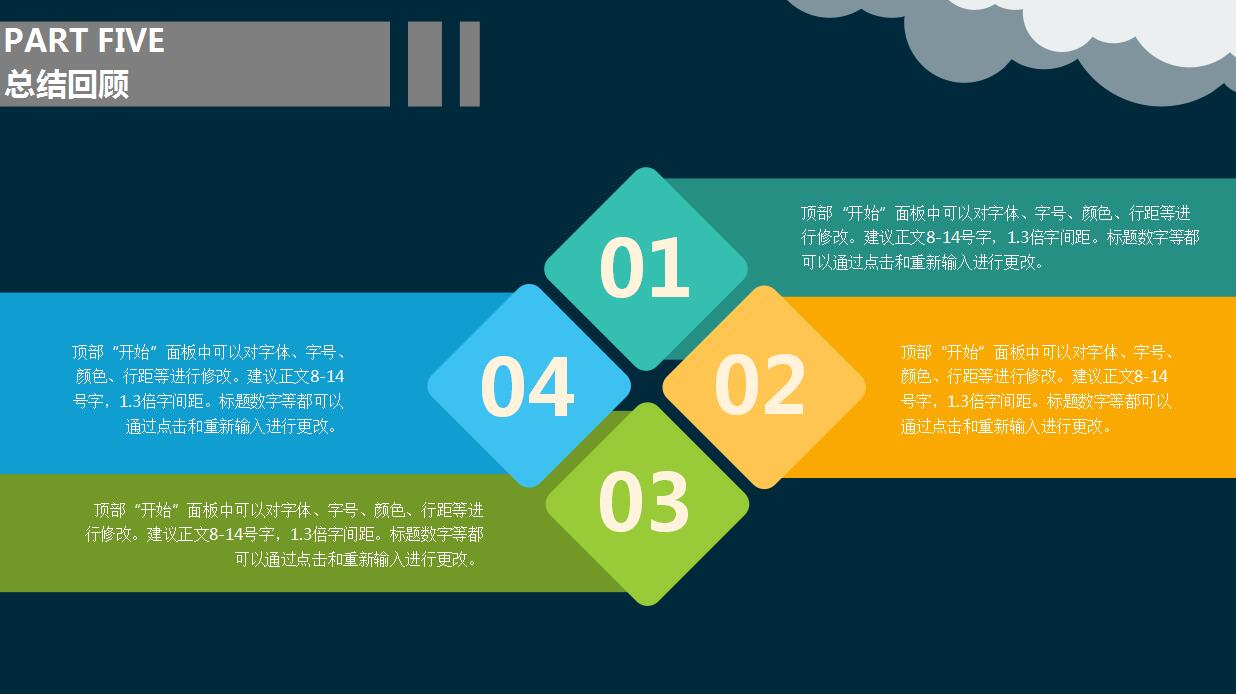 卡通星空毕业论文答辩ppt模板