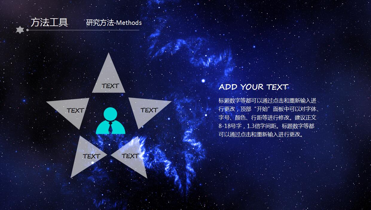 蓝色星空毕业设计ppt模板