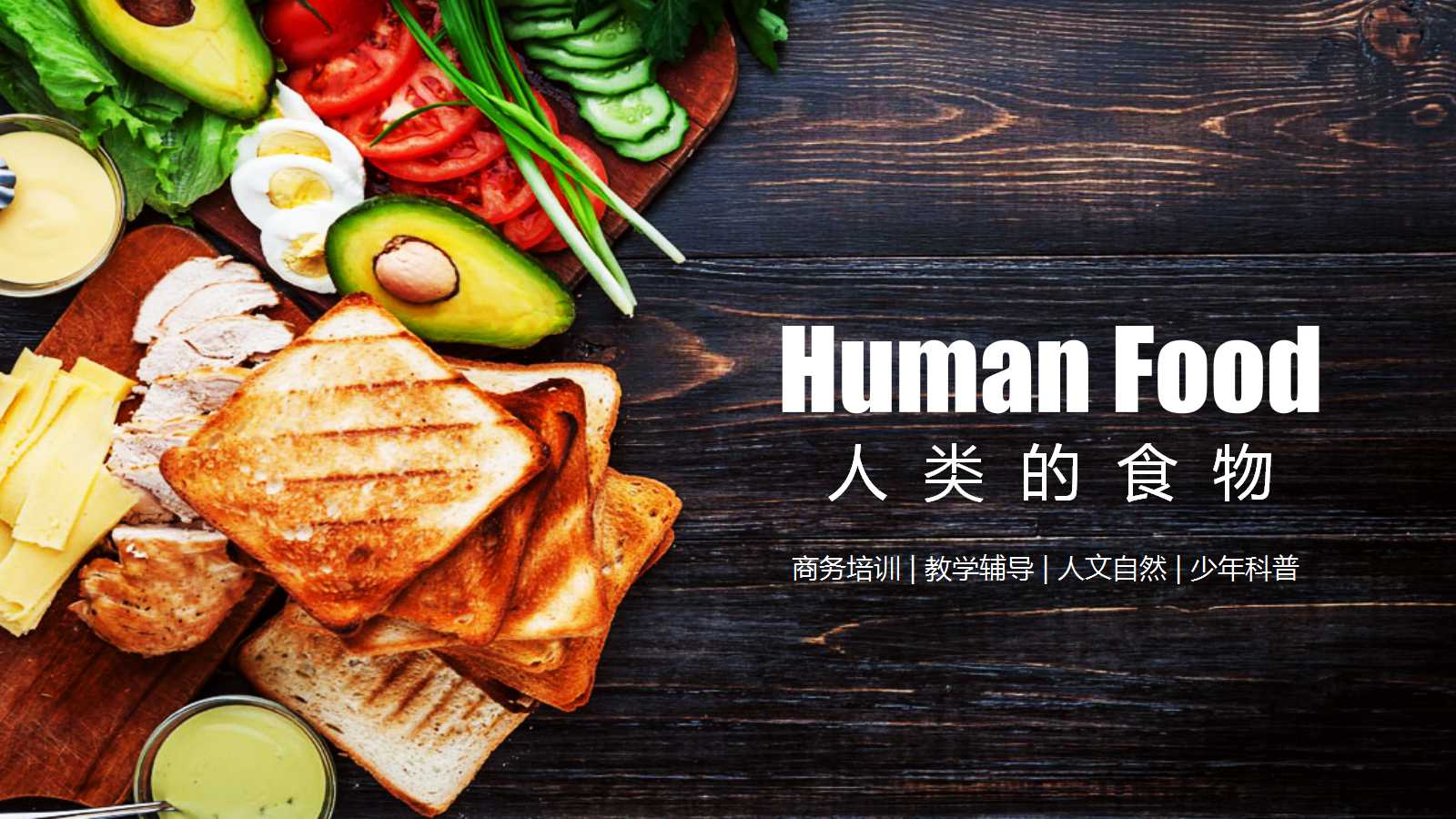 食物肉类ppt模板