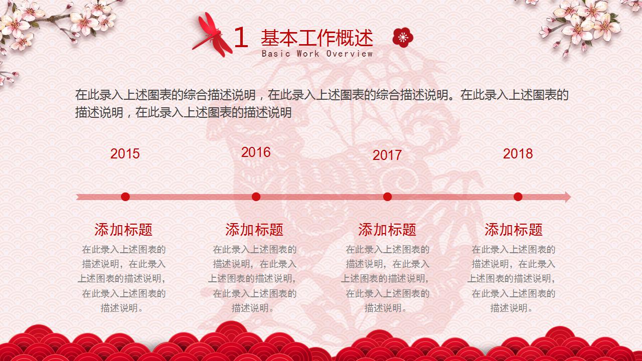 粉色淡雅新年计划ppt模板