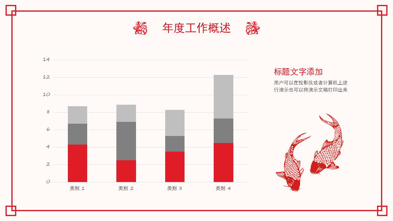 精美剪纸新年计划ppt模板