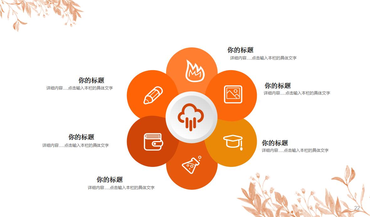 清新文艺教学说课ppt模板