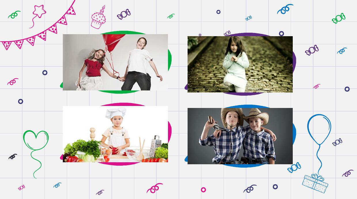 可爱儿童生日相册PPT模板