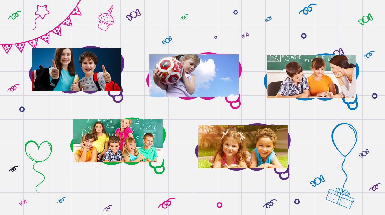 可爱儿童生日相册PPT模板