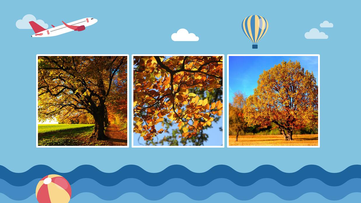 简约卡通纪念相册ppt模板