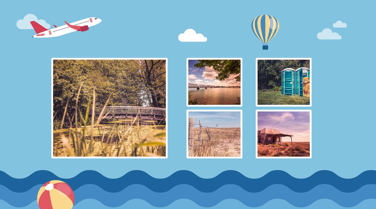 简约卡通纪念相册ppt模板