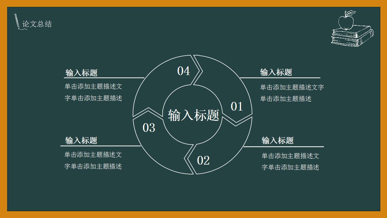 创意黑板风本科毕业论文答辩ppt模板