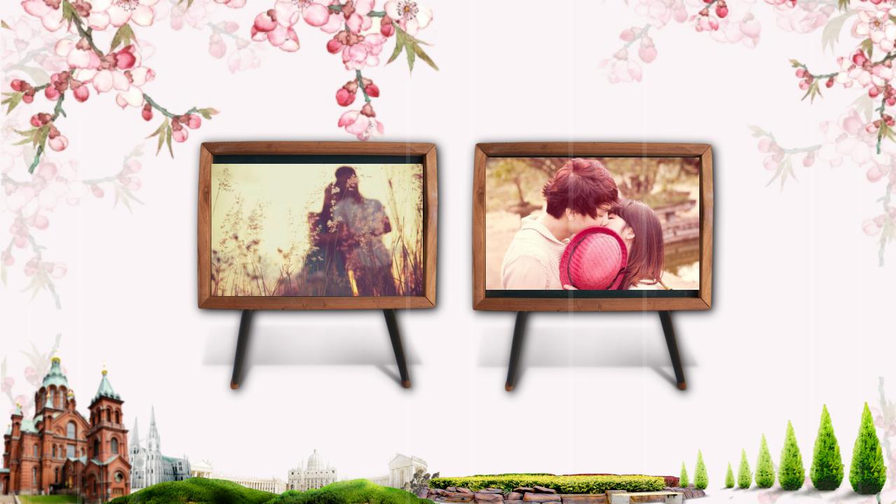 粉色唯美情人节ppt模板