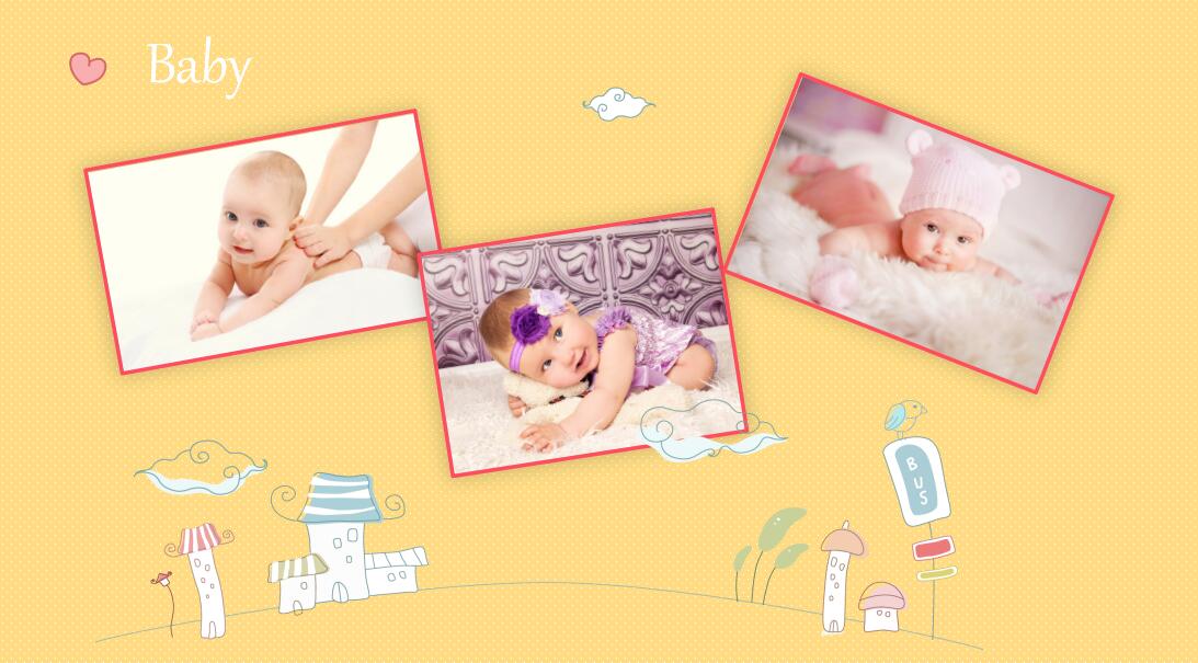 黄色时尚卡通成长记录ppt模板