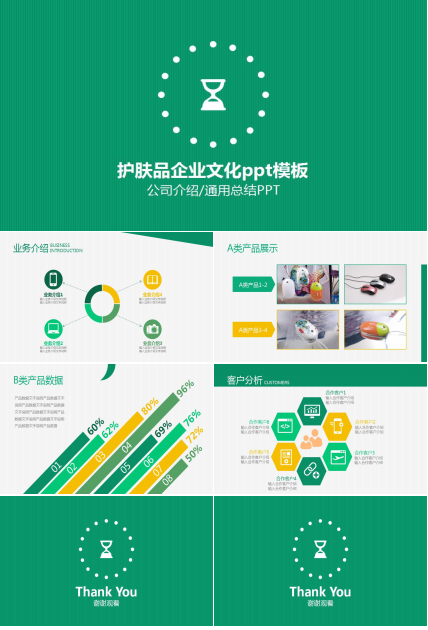 护肤品企业文化ppt模板