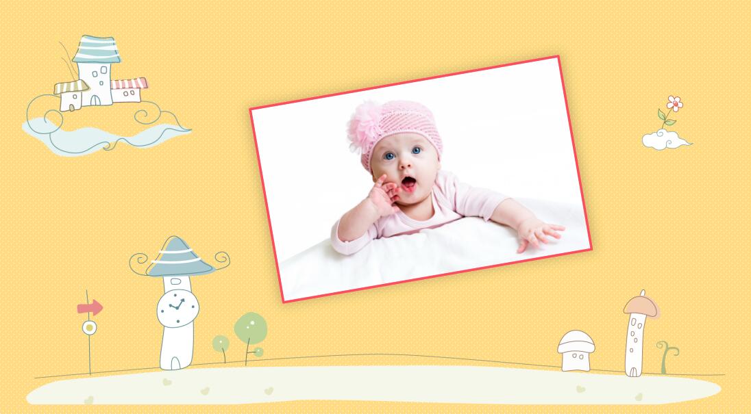 黄色时尚卡通成长记录ppt模板