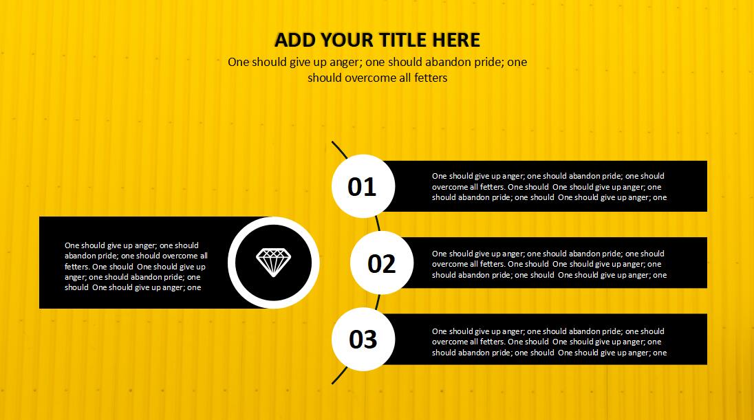 简约黄色商务汇报ppt模板