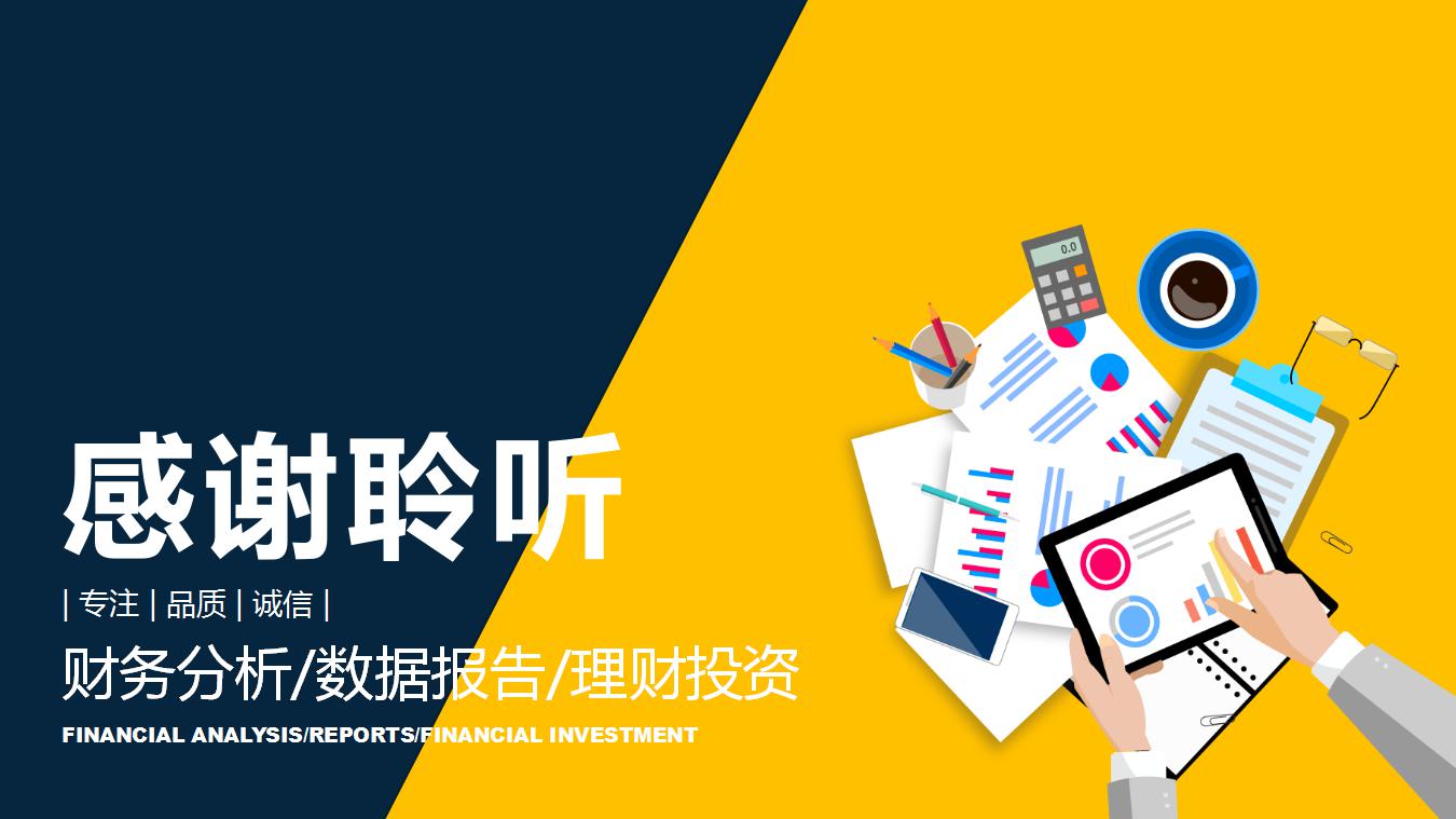 精美简洁财务分析汇报ppt模板
