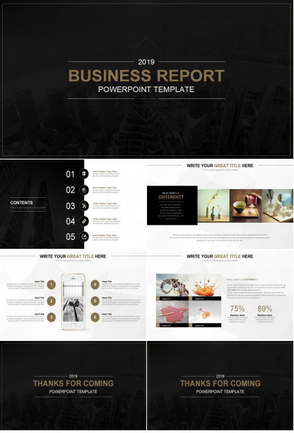 经典黑色新年工作计划ppt通用模板