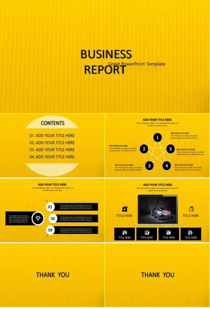 简约黄色商务汇报ppt模板