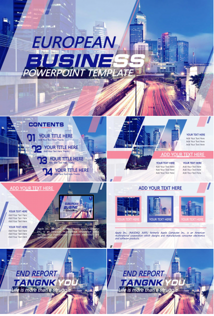 欧美创意画册ppt模板