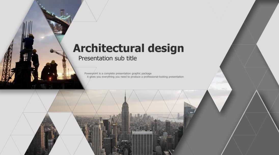 简约英文工作汇报ppt模板