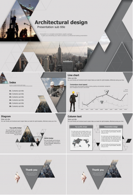 简约英文工作汇报ppt模板