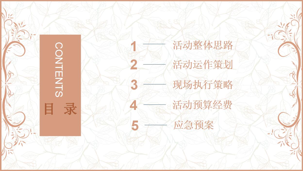 清新文艺活动策划ppt模板