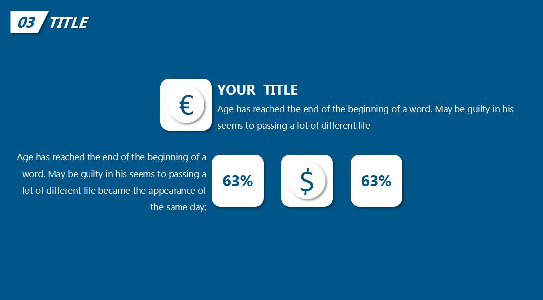 蓝色英文工作计划ppt模板