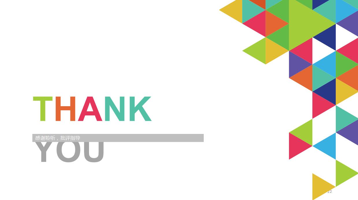 彩色多边形个人工作总结ppt模板