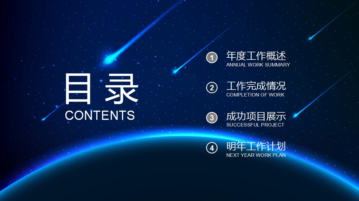经典蓝色商务个人工作总结ppt模板
