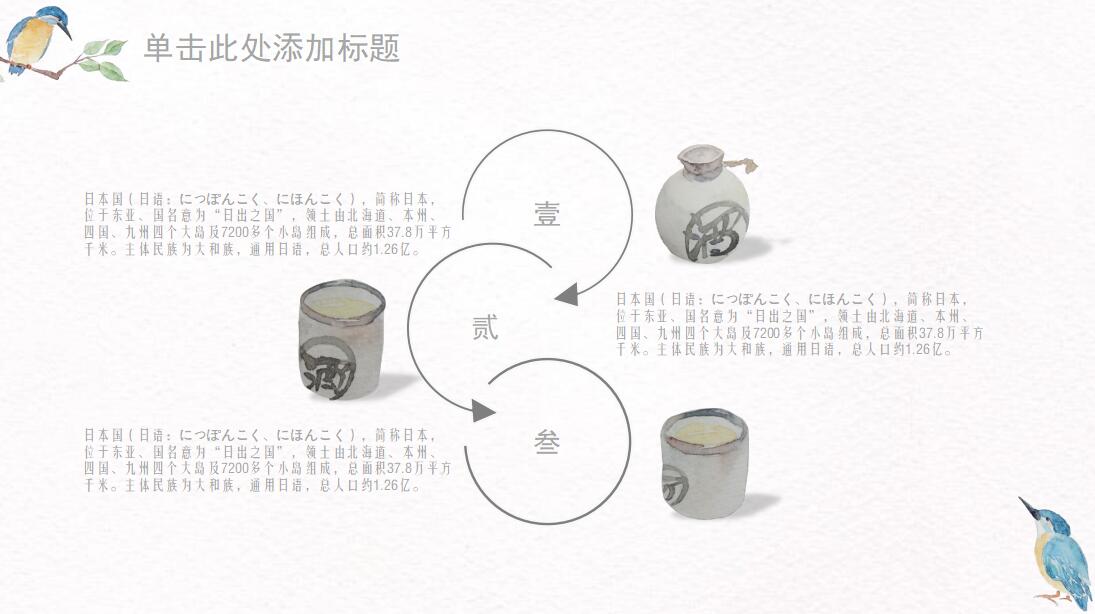 水彩风格部门工作总结ppt模板