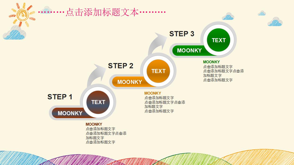 可爱卡通幼儿园家长会ppt模板