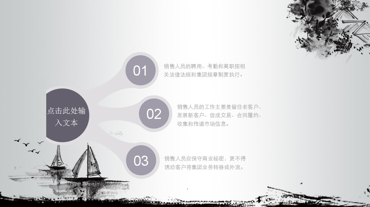 经典中国风销售工作总结ppt模板