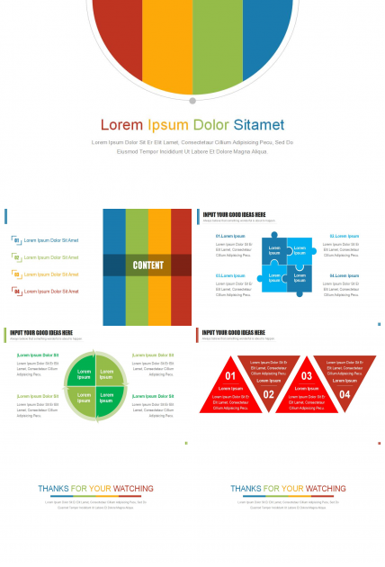 清新时尚商务总结ppt模板