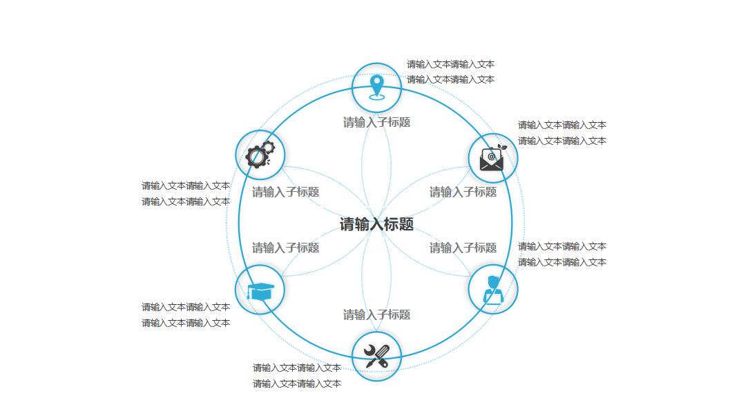 蓝色简洁年终报告ppt模板