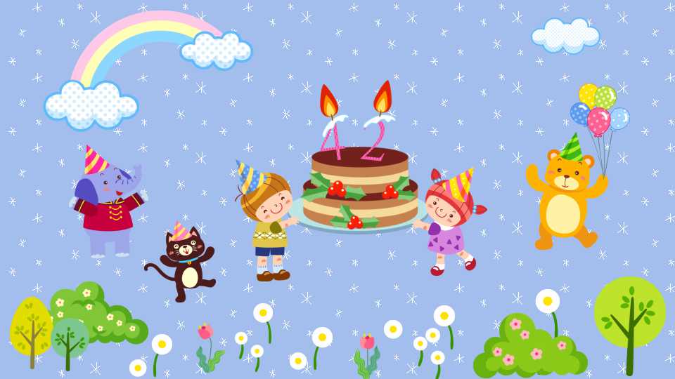 儿童生日会ppt模板