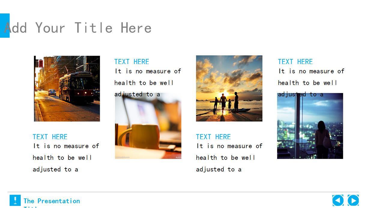 简约欧美风年终工作总结ppt模板